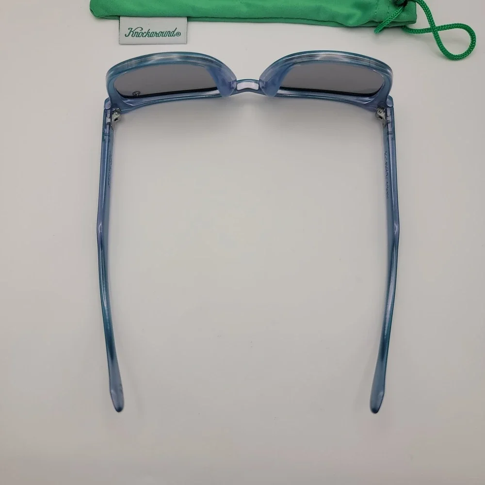 Knockaround Paso Robles Sunglasses‎ Blue Square Purple Mirror Lens Unisex
